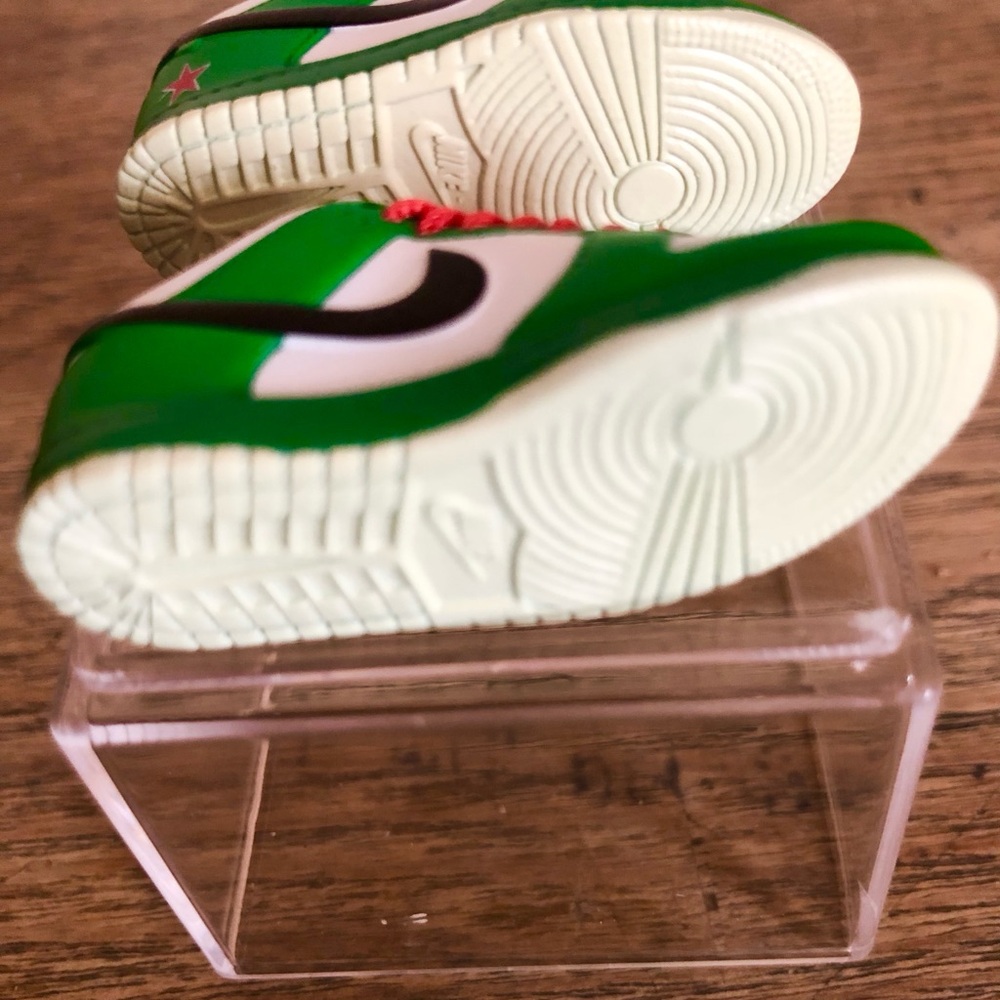 Green Mini Sneakers Shoes Miniature Collectible - Picture 6 of 6